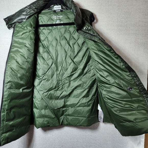 Calvin Klein Performance Womens 2X Premium Down Green Quilted Puffer Vest - Picture 4 of 11